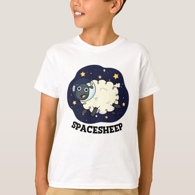Camiseta Astronauta Engraçado do Space Sheep Pun (Frente)