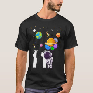 Camiseta Astronauta Engraçado Festa de aniversário Exterior