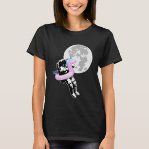 Camiseta Astronauta Engraçado Lua Unicórnio e Espaço Themed
