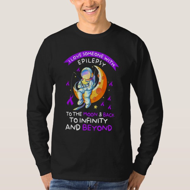 Camiseta Astronauta Epilepsia Sensibilização Ama Alguém Com (Frente)