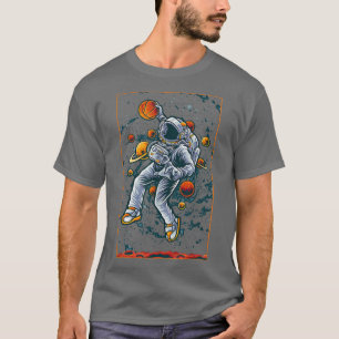 Camiseta Astronauta Equipe de Basquete Esporte Basquete T