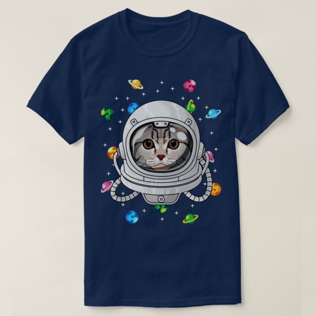 Camiseta Astronauta Escocês Profundo No Espaço U (Frente do Design)