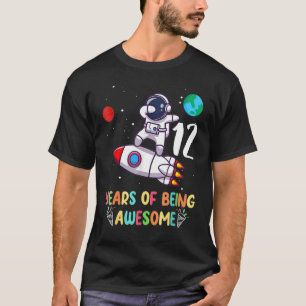 Camiseta Astronauta Espacial 12 Bir, Garoto De 12 Anos