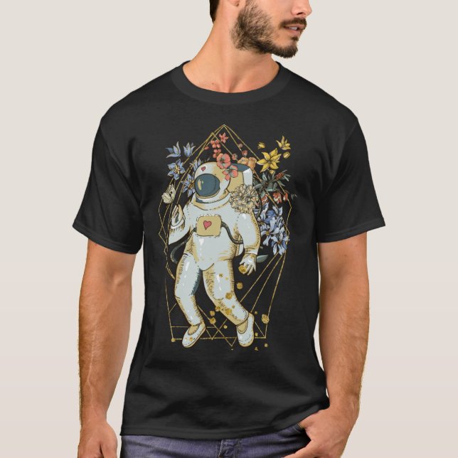 Camiseta Astronauta Espacial abstrato (Frente)