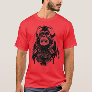 Camiseta Astronauta espacial Ape Engraçado Amante de os ani