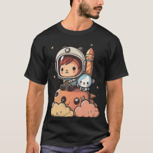 Camiseta Astronauta Espacial Cachorro Planeta Terra Astrono