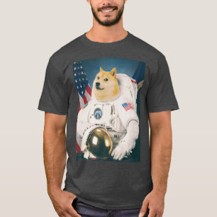 Camiseta Astronauta Espacial Cachorro Shiba Engraçada Cacho