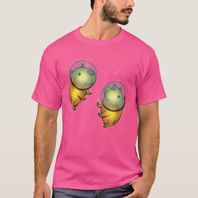 Camiseta Astronauta Espacial Capybara (Frente)