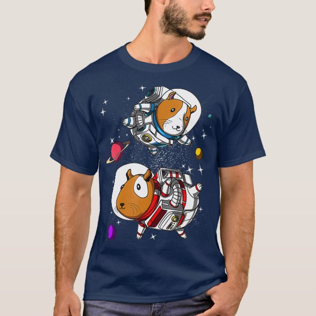 Camiseta Astronauta Espacial da Guiné Ficção Científica Eng (Frente)