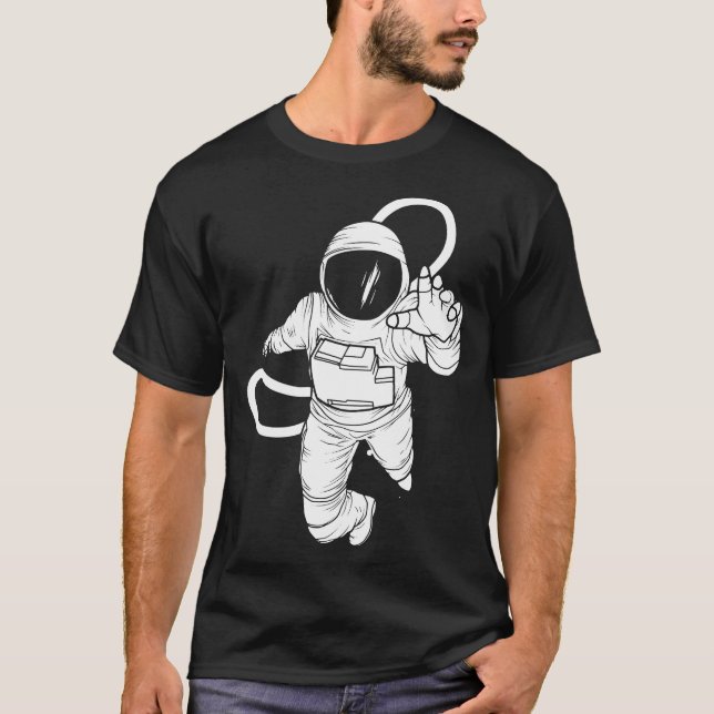 Camiseta Astronauta espacial de Vintage (Frente)