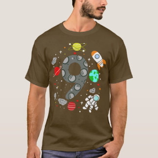 Camiseta Astronauta Espacial do 9º aniversário