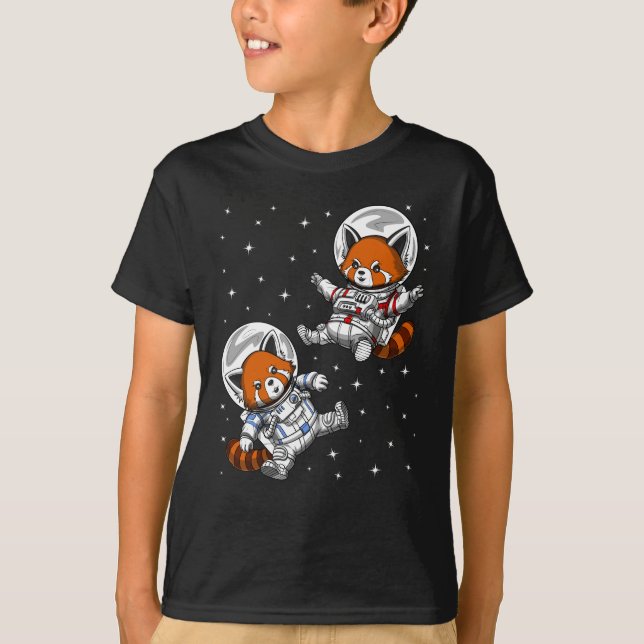 Camiseta Astronauta Espacial do Red Panda Bear (Frente)