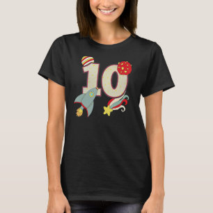 Camiseta Astronauta Espacial Exterior 10º Aniversário Menin