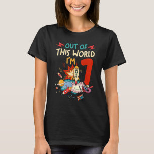 Camiseta Astronauta Espacial Exterior Com 7 Anos Deste Mund