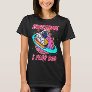Camiseta Astronauta Espacial Incrível Em Birthda, 3 Anos