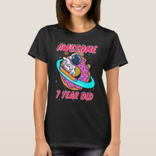 Camiseta Astronauta Espacial Incrível Em Birthda, 7 Anos