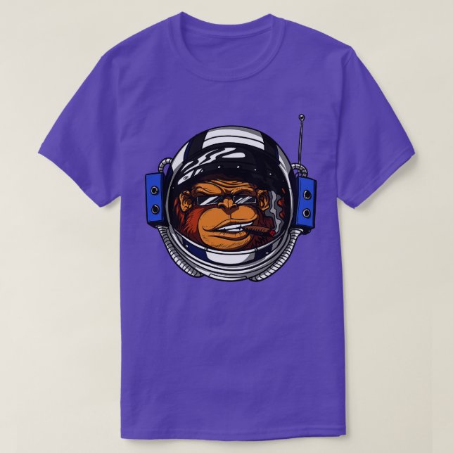 Camiseta Astronauta Espacial Macaco (Frente do Design)
