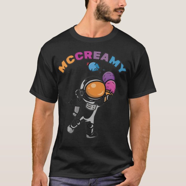 Camiseta Astronauta Espacial Mccreâmico Youtuber Ngmrfresha (Frente)