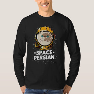Camiseta Astronauta Espacial Persa Cat Mãe