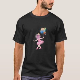 Camiseta Astronauta Espacial Rapariga Cute Ballerina Premiu