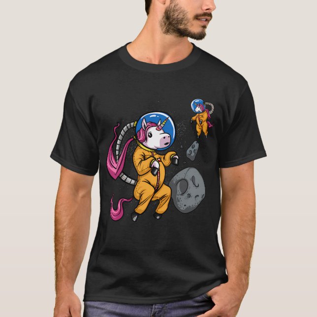 Camiseta Astronauta Espacial Unicórnio (Frente)