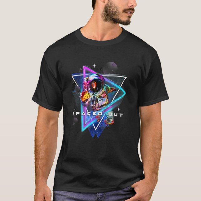 Camiseta Astronauta Estética Vaporwave Exterior Spa (Frente)