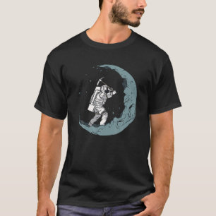 Camiseta Astronauta Extração Da Lua, Estrelas, Homem Espaci