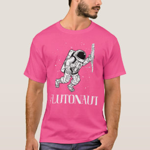 Camiseta Astronauta Flutist Flute Player Music Instrumento