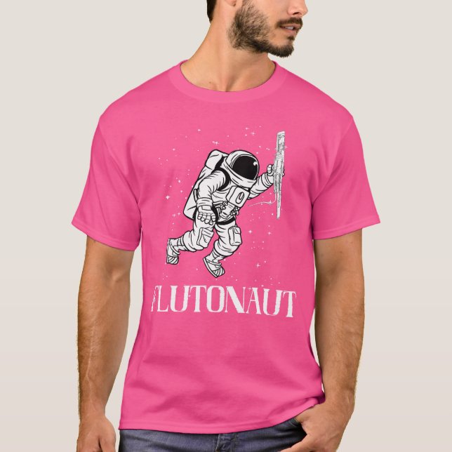 Camiseta Astronauta Flutist Flute Player Music Instrumento  (Frente)