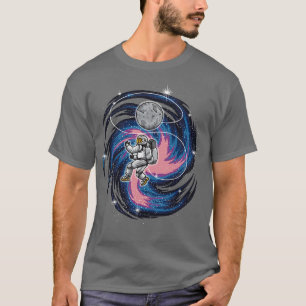 Camiseta Astronauta Flutua Na Galáxia Espacial