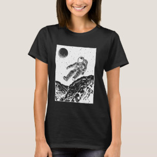 Camiseta Astronauta Flutuante no Espaço Sci-Fi Aestético Ga