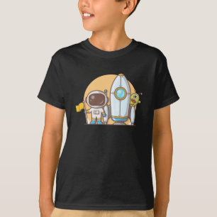 Camiseta Astronauta Foguete Alienígena