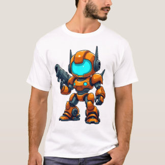 Camiseta Astronauta Futurista Explorando Galáxia Alien
