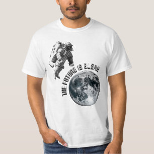 Camiseta Astronauta futurística O Futuro Está A Vazar