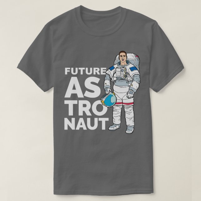 Camiseta Astronauta Futuro Astronomia Espacial Astronômica  (Frente do Design)