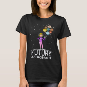 Camiseta Astronauta Futuro Com Citação De Planetas Para Rap