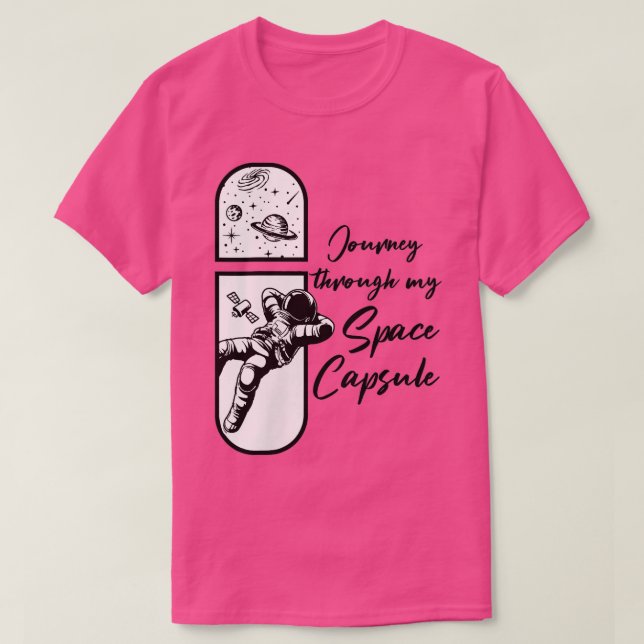 Camiseta Astronauta Galáxia do Ventilador da Ciência das Cá (Frente do Design)