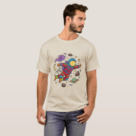 Camiseta Astronauta Galáxia Nebulosa Estrelas Flut