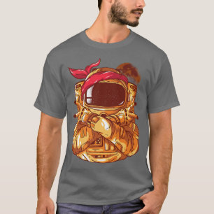 Camiseta Astronauta Gangster Astral Design Cósmico Para Esp