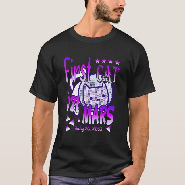 Camiseta Astronauta Gato de Marte (Frente)