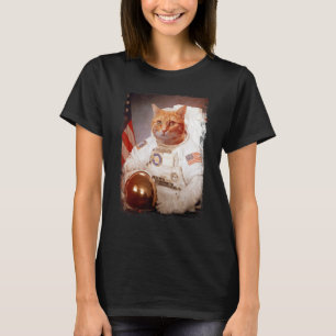 Camiseta Astronauta Gato Lua Missão Espacial Animal Astrona
