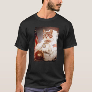 Camiseta Astronauta Gato Lua Missão Espaço Animal Astronaut