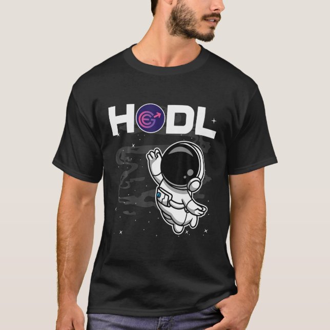 Camiseta Astronauta HDL Cresce A Moeda EGC Para A Torre (Frente)