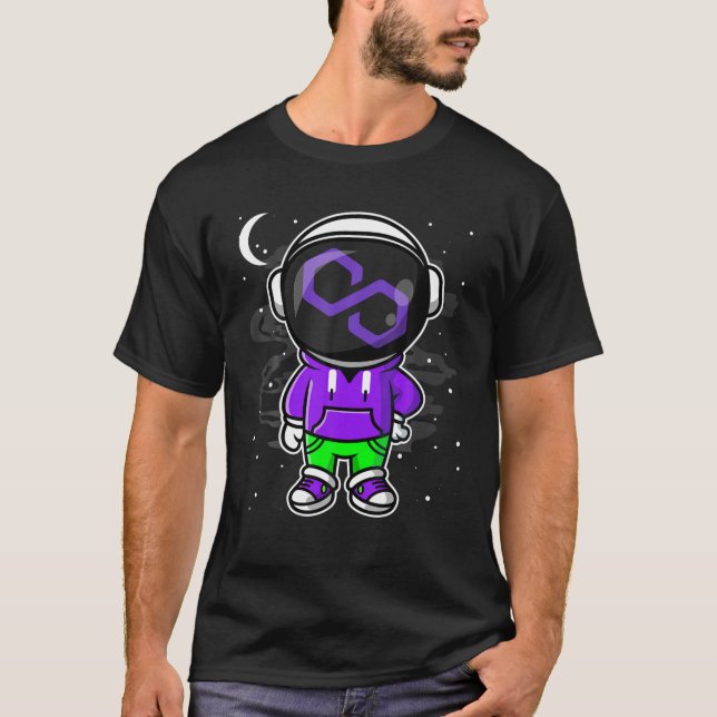 Camiseta Astronauta Hihop Polygon Moin Matic Para O Cr Da L (Frente)