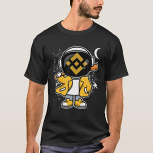 Camiseta Astronauta Hiphop Binance BNB Moedas Para A Lua Cr