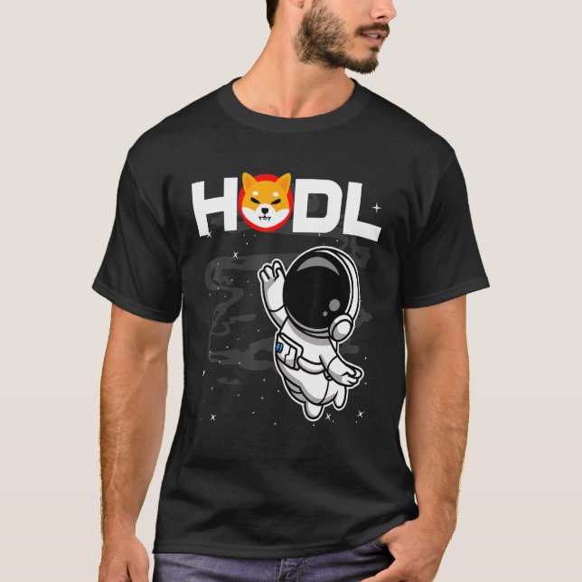 Camiseta Astronauta Hodl Shiba Inu Shib Moin Para A Lua Cho (Frente)