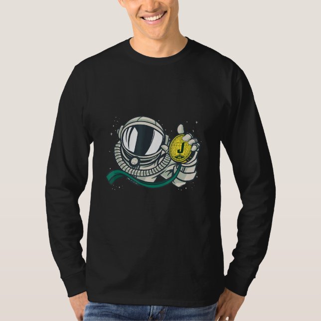 Camiseta Astronauta Jade Holder Diamond Mãos Para Jade (Frente)