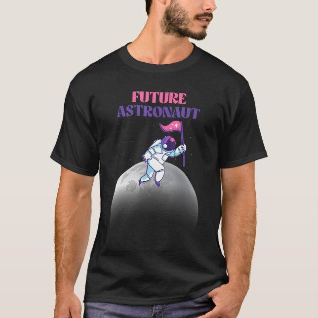 Camiseta Astronauta Júnior Astronauta Exterior Futuro A (Frente)