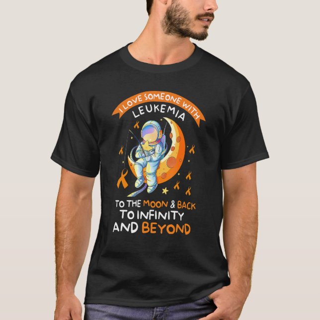 Camiseta Astronauta Leucemia Consciência Ama Alguém Com Leu (Frente)
