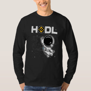 Camiseta Astronauta Ligação HDL BNB Moeda Para A Cripto Da